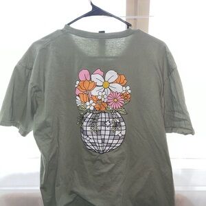 floral disco ball shirt